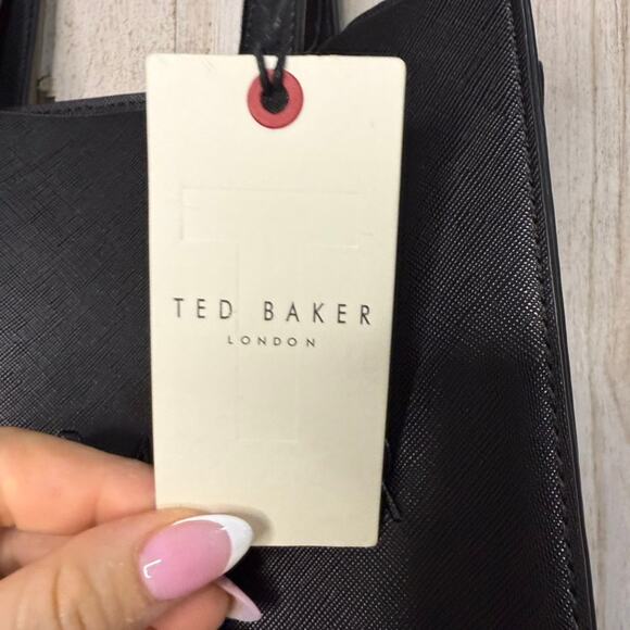 NWT Ted Baker London Women's Black Tote Bag "The Icon" Embossed Logo - Picture 3 of 7